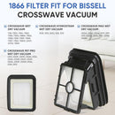 4 Pack 1866 Replacement ilters Compatible with Bissell Crosswave 1785 3888A 2551 & Crosswave Pet Pro 2306 & 2554 2596 CrossWave Cordless Max & Crosswave HydroSteam 35151 3518 Wet Dry Vacuum Cleaner