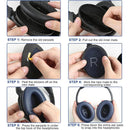 Pair of Replacement Ear Pads for Bose QC45 Headphone Ear Cushions Navy
