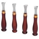 4pcs Leather Edgers Sharp Professional Trimming Working Kit with Wooden Handle for DIY Craft Leather Cutting