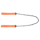 24 Inch Outdoor Pocket Chainsaw Survival Zipper Saw Hand Saw Chain Tool for Wood Cutting Orange