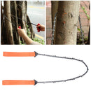 24 Inch Outdoor Pocket Chainsaw Survival Zipper Saw Hand Saw Chain Tool for Wood Cutting Orange