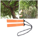 24 Inch Outdoor Pocket Chainsaw Survival Zipper Saw Hand Saw Chain Tool for Wood Cutting Orange