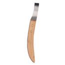 Left Hand Hoof Knife with Wooden Handle Steel Curved Livestock Cattle Hoof Trimming Tool
