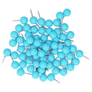 100Pcs Push Pins Map Tacks Steel Plastic Decorative Marking Pins for Cork Boards 9.5x20mm Blue