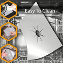 10pcs Gas Range Stove Cover Thickness 0.2mm Waterproof Reusable Heat Resistant Fiberglass Gas Stove Protector Pad Silver