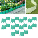 20PCS Interlocking Landscaping Edging Kit Weatherproof Garden Landscape Edging Border Hammer in Lawn Edge Green