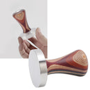 Colorful Wood Coffee Flat Tamper Stainless Steel Base Powder Hammer for Coffee Accessories 58mm