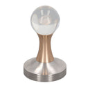 Coffee Tamper Food Grade Stainless Steel Crystal Ball Coffee Powder Hammer for Kitchen Shop Gold Pillar 58mm/2.3in