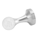 Crystal Ball Coffee Powder Tamper Stainless Steel Base Coffee Press Hammer for Kitchen Cafe Silver Pillar 58mm / 2.3in