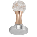 Crystal Ball Coffee Flat Tamper Stainless Steel Base Powder Hammer for Coffee Accessories Gold 58mm