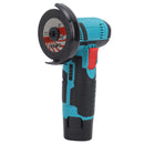 12V Brush Mini Angle Grinder 19500rpm Electric Grinding Tool Quiet Cordless Handheld Grinder for Cutting Grinding Polishing US Plug
