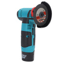 12V Brush Mini Angle Grinder 19500rpm Electric Grinding Tool Quiet Cordless Handheld Grinder for Cutting Grinding Polishing US Plug