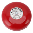 Fire Alarm Bell High Sensitivity Super Loud Sound Electric Round Alarm Bell for School Factory 220V AC