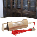 Chinese Old Style Padlock Brass Carved Fish Horizontal Padlock with Key for Jewelry Box Drawer
