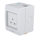 WiFi Smart Socket PC ABS IP55 Waterproof APP Remote Control Power Outlet for Bathroom Outdoor