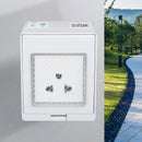 WiFi Smart Socket PC ABS IP55 Waterproof APP Remote Control Power Outlet for Bathroom Outdoor