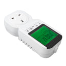 Outlet Timer LCD Display Digital Countdown Plug in Timer Outlet Indoor Timed Power Switch with Temperature Probe 13A 50HZ 3250W