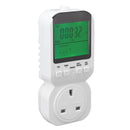 Outlet Timer LCD Display Digital Countdown Plug in Timer Outlet Indoor Timed Power Switch with Temperature Probe 13A 50HZ 3250W