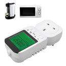 Outlet Timer LCD Display Digital Countdown Plug in Timer Outlet Indoor Timed Power Switch with Temperature Probe 13A 50HZ 3250W