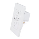 USB Charger Wall Outlet White 2 USB Ports 5V 2100mA 2 Outlets AC USB Wall Outlets for Living Room
