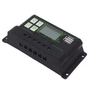 Solar Charge Controller PWM Dual USB Solar Panel Charger Discharge Regulator with Large LCD Display 60A