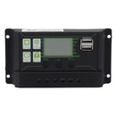 Solar Charge Controller PWM Dual USB Solar Panel Charger Discharge Regulator with Large LCD Display 60A