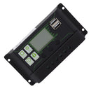 Solar Charge Controller PWM Dual USB Solar Panel Charger Discharge Regulator with Large LCD Display 60A