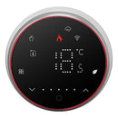 Wireless Smart Thermostat Accurate Programmable WiFi Thermostat Voice APP Control for Electric Heating AC95‑240V Round Base Black