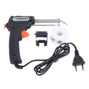 Handheld Solder Iron Kit Welding Tool 60W Soldering Iron with 50g Solder Wire for Circuit Board Home DIY Electronic Repair Black EU Plug 220V