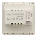 10PCS USB in Wall Outlet 10W 2 Port DC5V2A Charger Electrical Receptacles AC110‑250V for RVs Hotels Home