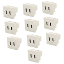 10PCS USB in Wall Outlet 10W 2 Port DC5V2A Charger Electrical Receptacles AC110‑250V for RVs Hotels Home