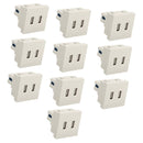 10PCS USB in Wall Outlet 10W 2 Port DC5V2A Charger Electrical Receptacles AC110‑250V for RVs Hotels Home