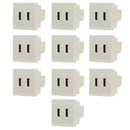 10PCS USB in Wall Outlet 10W 2 Port DC5V2A Charger Electrical Receptacles AC110‑250V for RVs Hotels Home