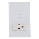 Smart Switch WiFi Phone Remote Fire Zero Control with 3 Holes Socket Touch Light Switch for Home Use Hotel