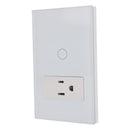 Smart Switch WiFi Phone Remote Fire Zero Control with 3 Holes Socket Touch Light Switch for Home Use Hotel