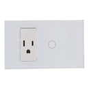 Smart Switch WiFi Phone Remote Fire Zero Control with 3 Holes Socket Touch Light Switch for Home Use Hotel