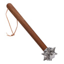 Spikey Ball Hammer with Wooden Handle Stainless Steel Multifunctional Unique Shape Decorative Hammer Ornament for Car Home Hand Tools