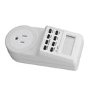 Indoor Mini Outlet Timer Digital Countdown Timer Outlet Indoor Timed Power Switch with Countdown Power Off Protection US Plug 120V 15A 1800W.μ