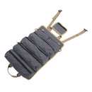 Roll Up Tool Bag Multipurpose Portable Tool Storage Bag Oxford Cloth Separate Pockets Tool Organizer for Gardening Camping Grey