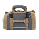 Roll Up Tool Bag Multipurpose Portable Tool Storage Bag Oxford Cloth Separate Pockets Tool Organizer for Gardening Camping Grey