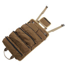 Roll Up Tool Bag Multipurpose Portable Tool Storage Bag Oxford Cloth Separate Pockets Tool Organizer for Gardening Camping Khaki