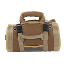Roll Up Tool Bag Multipurpose Portable Tool Storage Bag Oxford Cloth Separate Pockets Tool Organizer for Gardening Camping Khaki