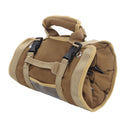 Roll Up Tool Bag Multipurpose Portable Tool Storage Bag Oxford Cloth Separate Pockets Tool Organizer for Gardening Camping Khaki