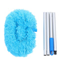 Extra Long Round Duster 360 Degree Rotation Multifunctional Washable Ceiling Fan Duster 140cm Dust Removal Tool for High Ceilings Furniture Blue