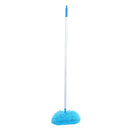 Extra Long Round Duster 360 Degree Rotation Multifunctional Washable Ceiling Fan Duster 140cm Dust Removal Tool for High Ceilings Furniture Blue