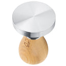 58mm Stainless Steel Flat Coffee Tamper Powder Pressed Hammer with Height Adjustable Wooden HandleLight Wood Color