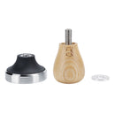 58mm Stainless Steel Flat Coffee Tamper Powder Pressed Hammer with Height Adjustable Wooden HandleLight Wood Color