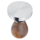 58mm Stainless Steel Flat Coffee Tamper Powder Pressed Hammer with Height Adjustable Wooden HandleDark Wood Color