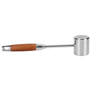 304 Stainless Steel Meat Mallets Hammer Dual Sided Meat Tenderizer Tool with Wood Handle