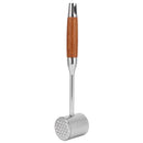 304 Stainless Steel Meat Mallets Hammer Dual Sided Meat Tenderizer Tool with Wood Handle